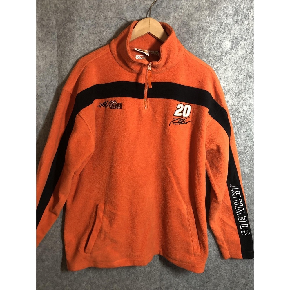 Tony Stewart 20 Sweatshirt Mens Medium Orange‎ NASCAR Racing Joe Gibbs Action